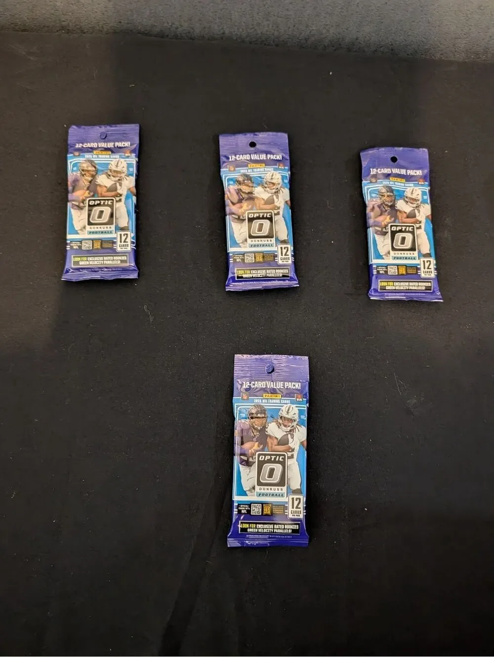 2025 - Panini Donruss Optic NFL Trading Card 12-Card Value Pack - 4 Packs